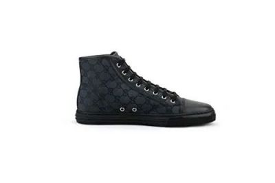 GUCCI HI TOP MONOGRAM TRAINERS SNEAKERS