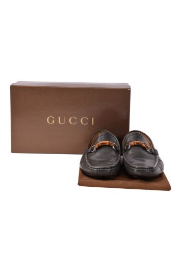 Gucci Horsebit Leather Bamboo Loafers