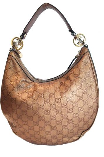 GUCCI LEATHER GG TWINS HOBO