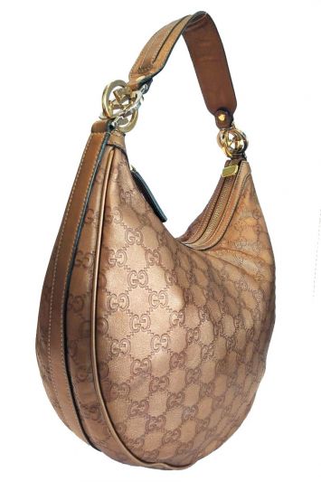 GUCCI LEATHER GG TWINS HOBO