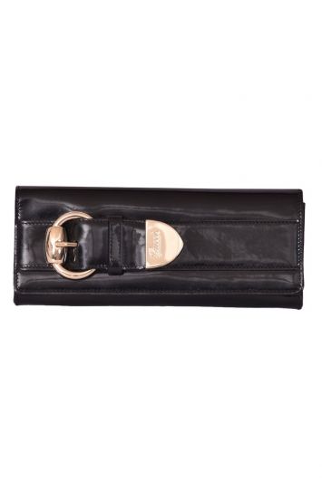 Gucci Patent Leather Buckle Clutch