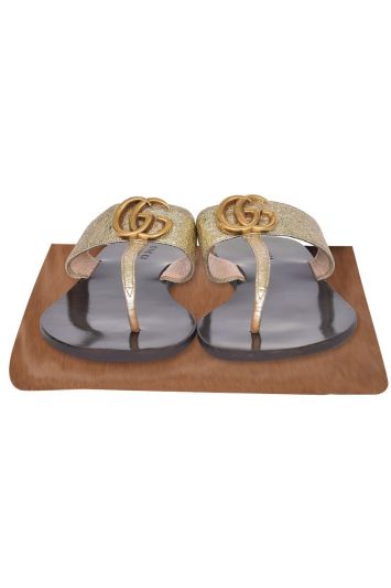 Gucci women's marmont leather thong sale sandals