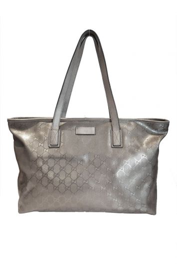 GUCCI METALLIC COATED CANVAS TOTE