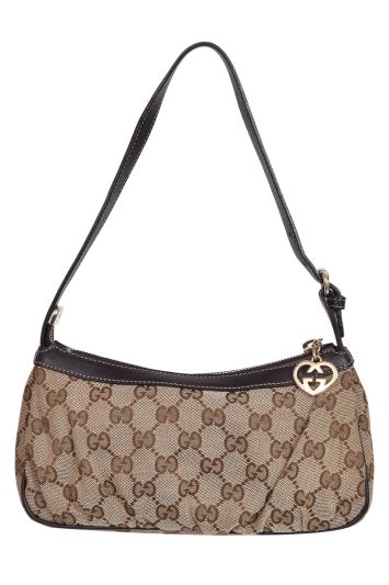 Petite GG super mini bag in beige and ebony Supreme