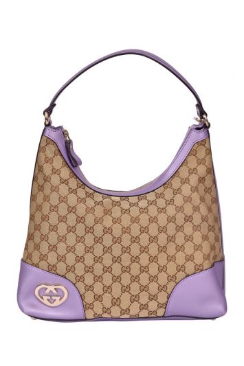 Gucci Monogram Medium Lovely Heart Hobo Bag
