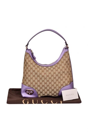 Gucci Monogram Medium Lovely Heart Hobo Bag