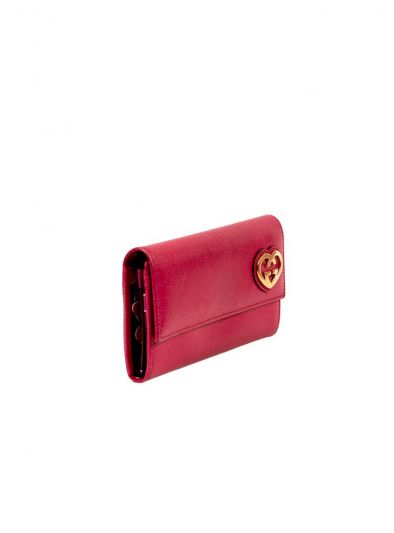 GUCCI PINK GG LEATHER WALLET