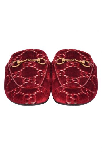 Gucci princetown velvet 2025 mules