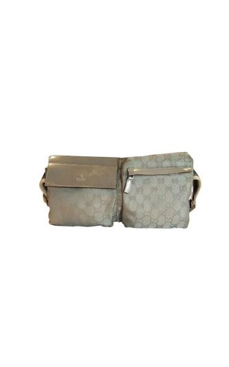 GUCCI SILVER GUCCISSIMA BELT BAG