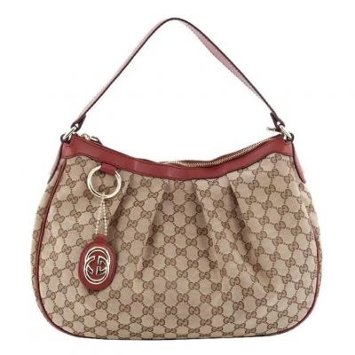 GUCCI SUKEY HOBO GG CANVAS BAG