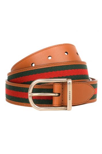 GUCCI WEB BUCKLE BELT