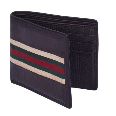 GUCCI WEB LEATHER WALLET