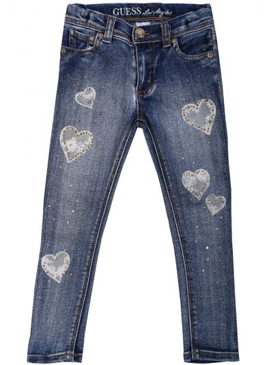 GUESS BLUE EMBROIDERED JEANS