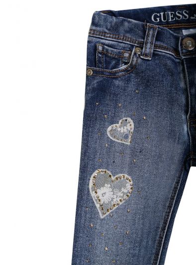 GUESS BLUE EMBROIDERED JEANS