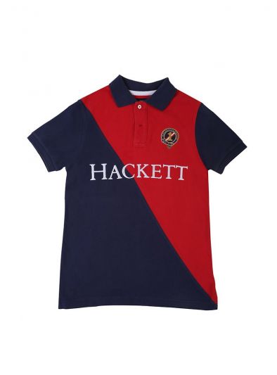 HACKETT NAVY & RED LOGO T- SHIRT