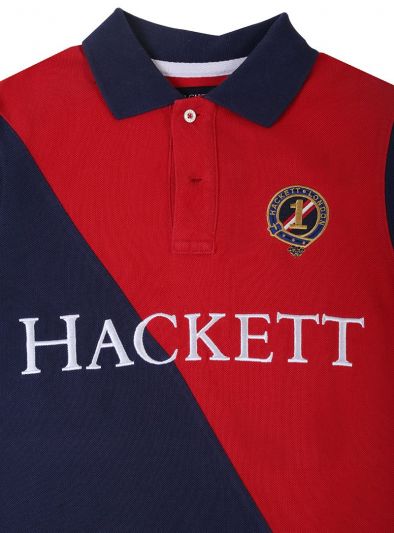 HACKETT NAVY & RED LOGO T- SHIRT