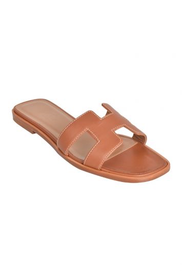 HERMES BEIGE ORAN SLIPPERS