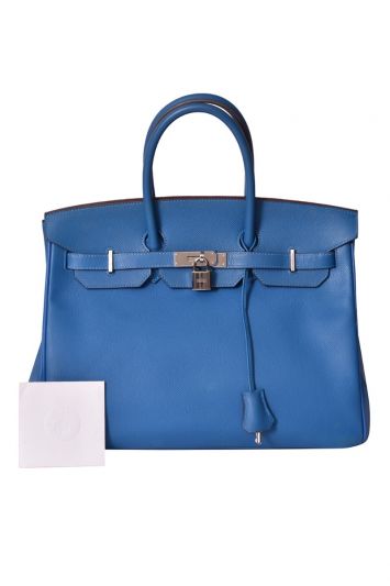 Hermes Birkin Blue Jean 35 Bag