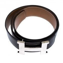 HERMES SILVER BUCKLE REVERSIBLE BELT