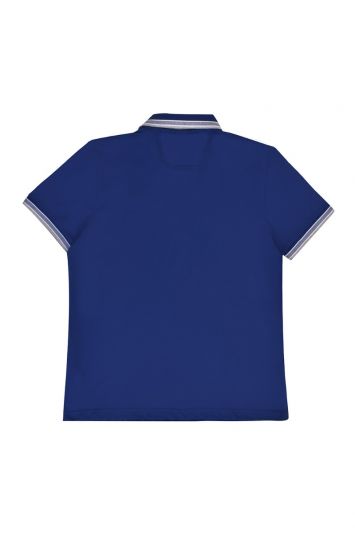 HUGO BOSS PIQUE POLO WITH STRIPED COLLAR AND CUFFS T-SHIRT