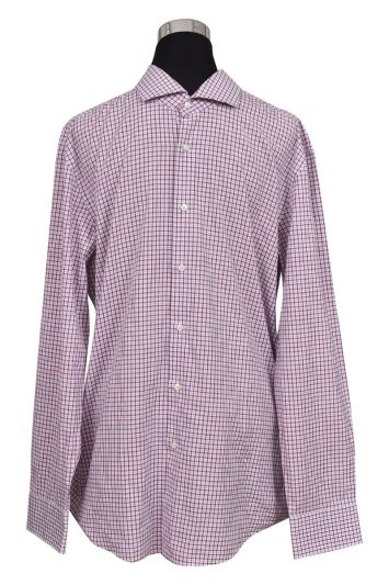 Hugo Boss Purple Checkered Shirt