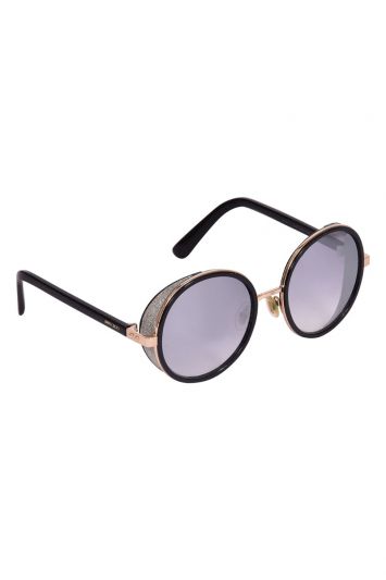 Jimmy Choo andi black acetate round framed sunglasses