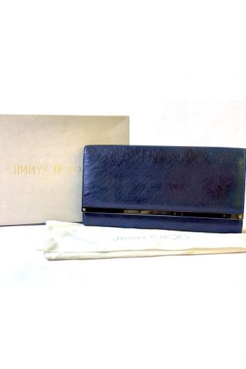 JIMMY CHOO LEATHER MILLA CLUTCH