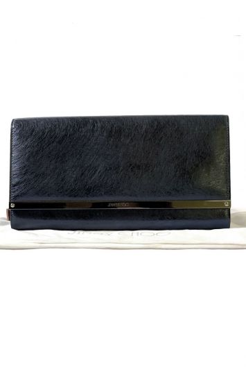 JIMMY CHOO LEATHER MILLA CLUTCH