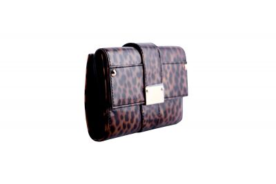 JIMMY CHOO LEOPARD PRINT UMA ORGANIZER/WALLET