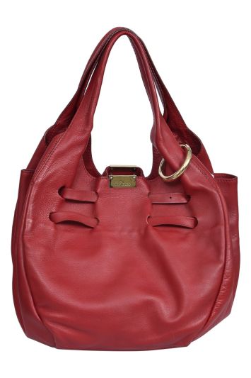 Jimmy Choo Red Leather Hobo Bag