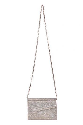 Jimmy Choo Silver Candy Clutch/Sling Bag