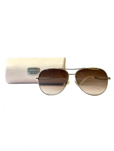 JIMMY CHOO SILVER SUNGLASSES