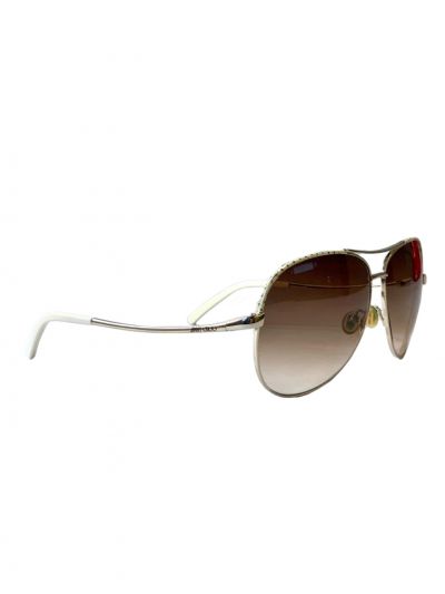 JIMMY CHOO SILVER SUNGLASSES