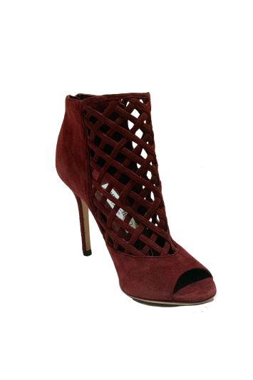 Jimmy Choo Suede Cage Peeptoes