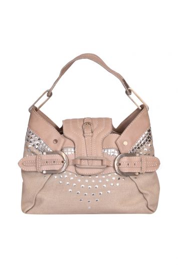 Jimmy Choo Vintage Jute Leather  Bag