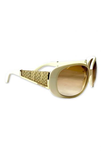 JIMMY CHOO WHITE TINTED SNAKE PRINT ARMS SUNGLASSES