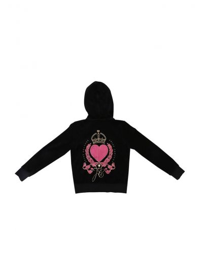 JUICY COUTURE BLACK VELOUR TRACK SUIT SET