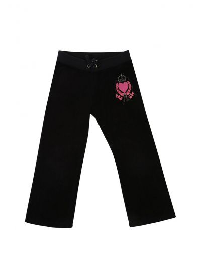 JUICY COUTURE BLACK VELOUR TRACK SUIT SET