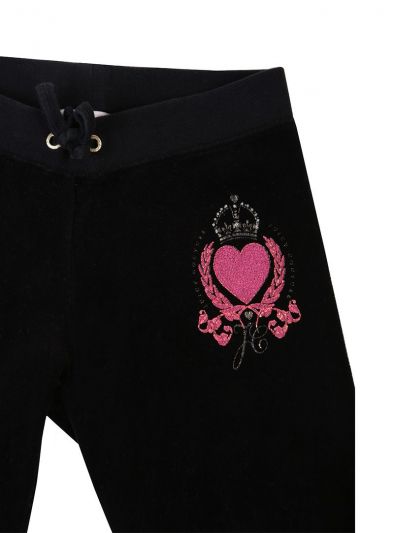 JUICY COUTURE BLACK VELOUR TRACK SUIT SET