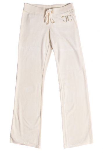 Juicy Couture Off White Velour Trackpants