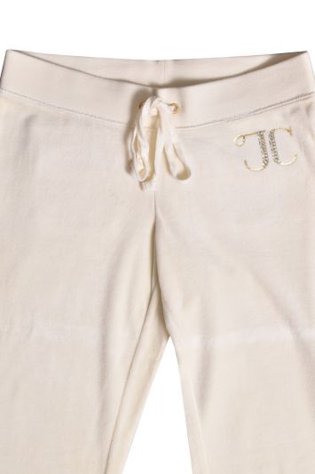 Juicy Couture Off White Velour Trackpants