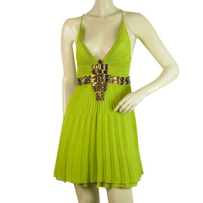 JUST CAVALLI BEADS SILK MINI DRESS