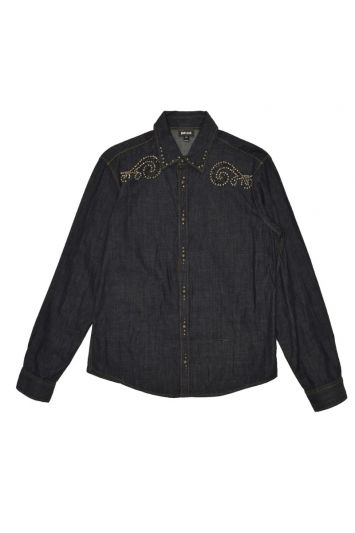 JUST CAVALLI DENIM FULL SLEEVES SHIRT