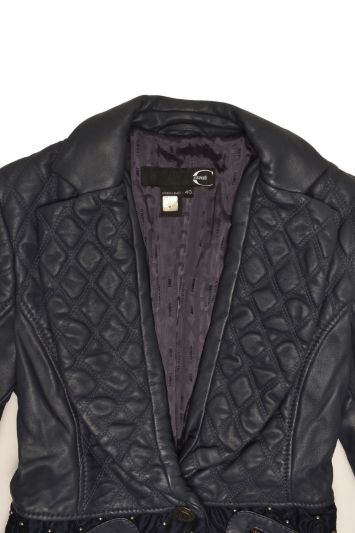 JUST CAVALLI QUILTED LEATHER JACKET