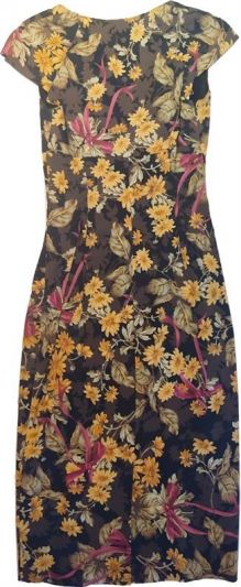 KAREN MILLEN BLACK BLACK FLORAL DRESS