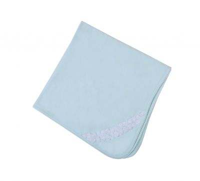 KISSY KISSY PASTEL GREEN EMBROIDERED BLANKET