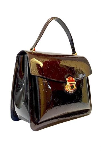 LOUIS VUITTON AMARANTE MONOGRAM VERNIS ROMAINE BAG