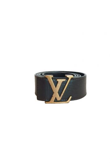 LOUIS VUITTON BLACK INITIALS BELT