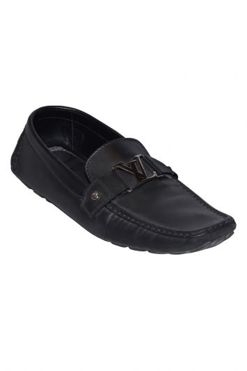 Louis Vuitton black Leather  Loafers