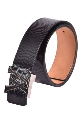 Louis Vuitton Black Patent Epi Leather  Belt